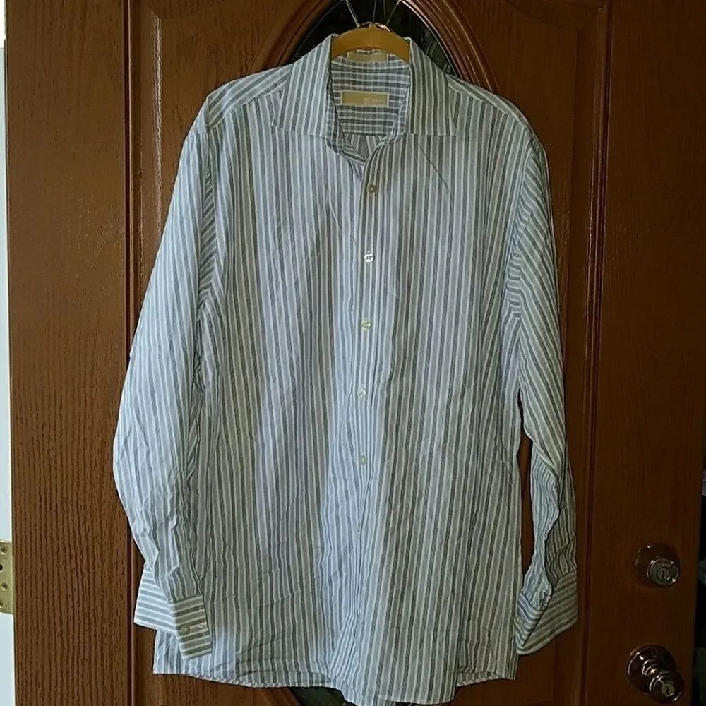 MICHAEL Michael Kors striped dress shirt SZ 16 32/33